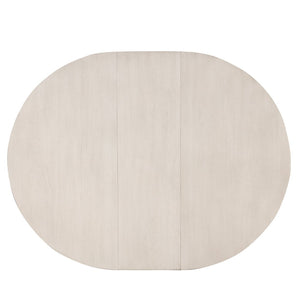 English Elm Modern Round Pedestal Dining Set Seats Four Rubberwood Farmhouse Style Antique White SG000640AAA