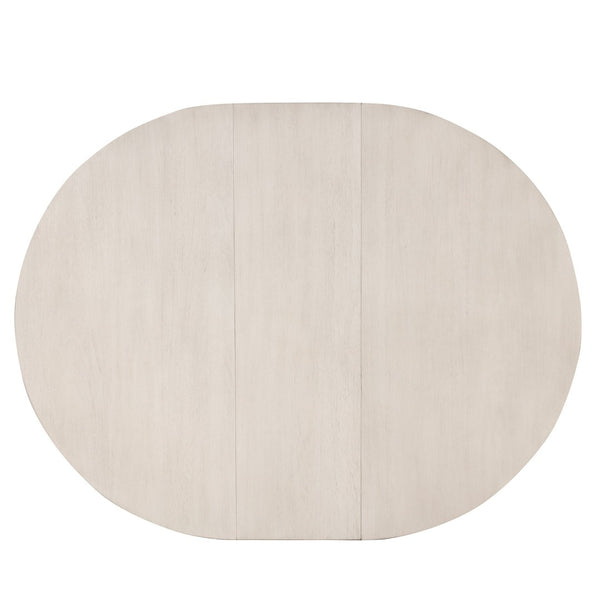 English Elm Modern Round Pedestal Dining Set Seats Four Rubberwood Farmhouse Style Antique White SG000640AAA