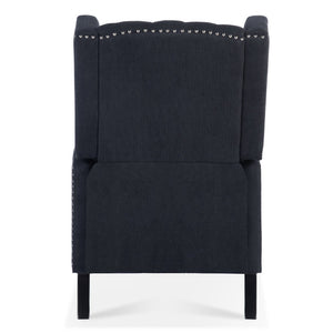 English Elm 27.16" Wingback Manual Recliner Tufted Club Chair with Nailhead Trim for Living Room W680P403873
