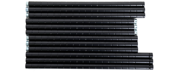 English Elm 6 6-Tier Corner Wire Shelf Rack - Heavy-Duty Adjustable Triangular Storage with Waterproof Liners, NSF Certified, 420lb Capacity Black W155065919