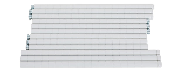 English Elm 6 6-Tier Corner Wire Shelf Rack - Heavy-Duty Adjustable Triangular Storage with Waterproof Liners, NSF Certified, 420lb Capacity White W155065920