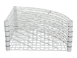 English Elm 6 6-Tier Corner Wire Shelf Rack - Heavy-Duty Adjustable Triangular Storage with Waterproof Liners, NSF Certified, 420lb Capacity White W155065920