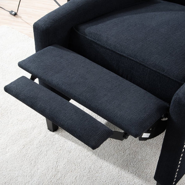 English Elm 27.16" Wingback Manual Recliner Tufted Club Chair with Nailhead Trim for Living Room W680P403873