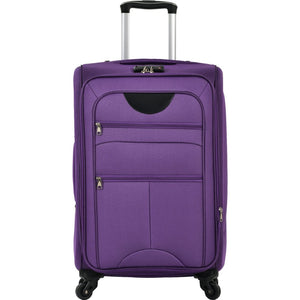 English Elm Softside Expandable Spinner Luggage 3 Piece Set with Tsa Lock and 360 Wheels Purple PP283608AAI