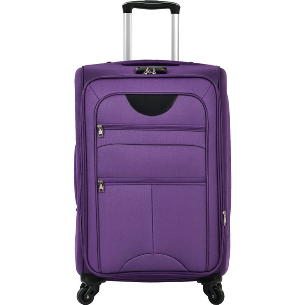 English Elm Softside Expandable Spinner Luggage 3 Piece Set with Tsa Lock and 360 Wheels Purple PP283608AAI