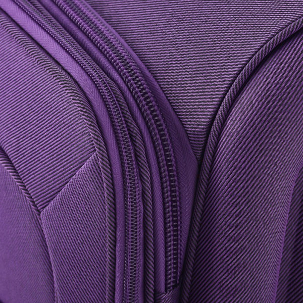 English Elm Softside Expandable Spinner Luggage 3 Piece Set with Tsa Lock and 360 Wheels Purple PP283608AAI
