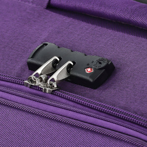 English Elm Softside Expandable Spinner Luggage 3 Piece Set with Tsa Lock and 360 Wheels Purple PP283608AAI