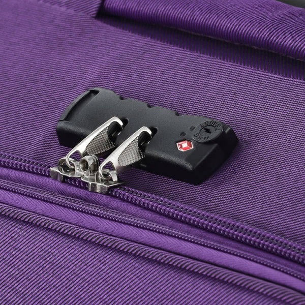 English Elm Softside Expandable Spinner Luggage 3 Piece Set with Tsa Lock and 360 Wheels Purple PP283608AAI