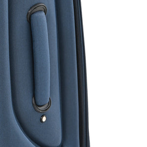English Elm Softside Expandable Spinner Luggage 3 Piece Set with Tsa Lock and 360 Wheels Dark Blue PP283608AAM