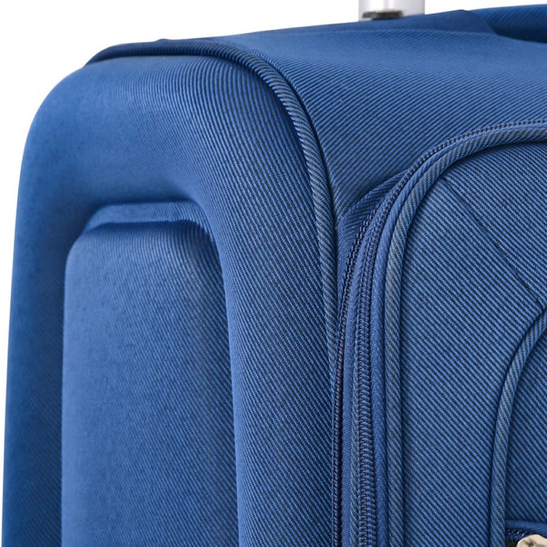 English Elm Softside Expandable Spinner Luggage 3 Piece Set with Tsa Lock and 360 Wheels Blue PP283608AAC