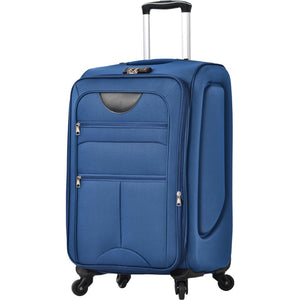 English Elm Softside Expandable Spinner Luggage 3 Piece Set with Tsa Lock and 360 Wheels Blue PP283608AAC