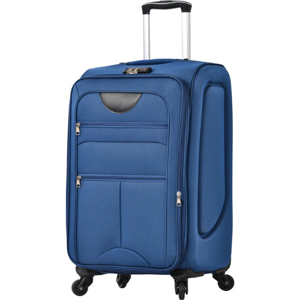 English Elm Softside Expandable Spinner Luggage 3 Piece Set with Tsa Lock and 360 Wheels Blue PP283608AAC