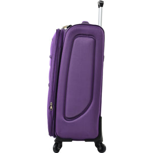 English Elm Softside Expandable Spinner Luggage 3 Piece Set with Tsa Lock and 360 Wheels Purple PP283608AAI
