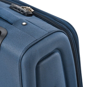 English Elm Softside Expandable Spinner Luggage 3 Piece Set with Tsa Lock and 360 Wheels Dark Blue PP283608AAM