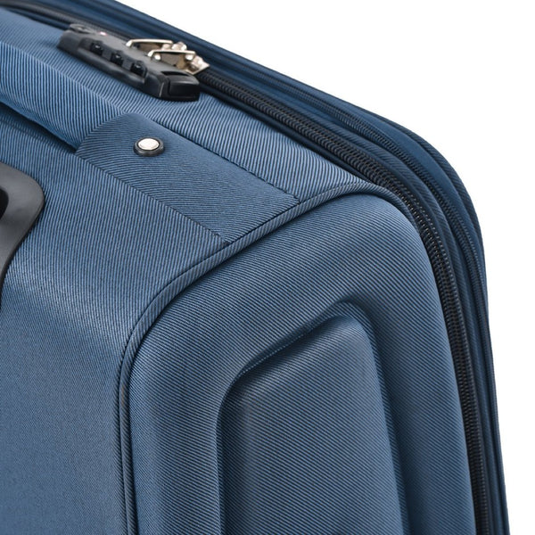 English Elm Softside Expandable Spinner Luggage 3 Piece Set with Tsa Lock and 360 Wheels Dark Blue PP283608AAM