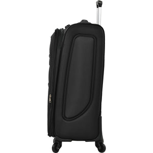 English Elm Softside Expandable Spinner Luggage 3 Piece Set with Tsa Lock and 360 Wheels Black PP283608AAB