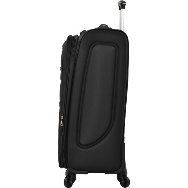 English Elm Softside Expandable Spinner Luggage 3 Piece Set with Tsa Lock and 360 Wheels Black PP283608AAB