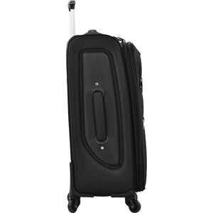 English Elm Softside Expandable Spinner Luggage 3 Piece Set with Tsa Lock and 360 Wheels Black PP283608AAB