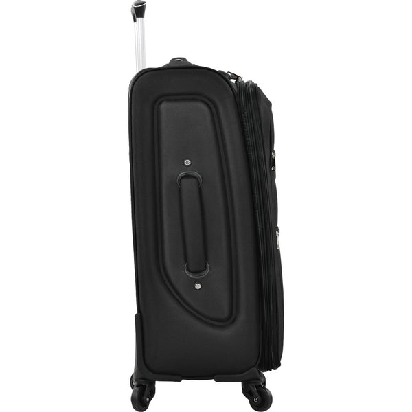 English Elm Softside Expandable Spinner Luggage 3 Piece Set with Tsa Lock and 360 Wheels Black PP283608AAB