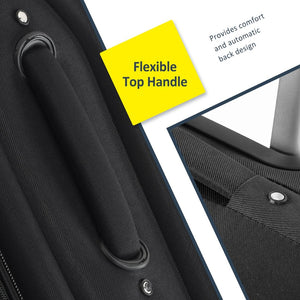 English Elm Softside Expandable Spinner Luggage 3 Piece Set with Tsa Lock and 360 Wheels Black PP283608AAB