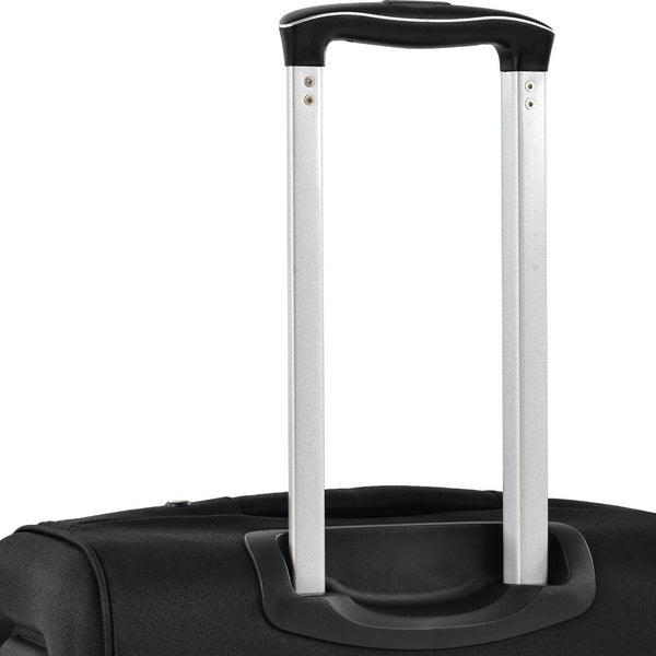 English Elm Softside Expandable Spinner Luggage 3 Piece Set with Tsa Lock and 360 Wheels Black PP283608AAB