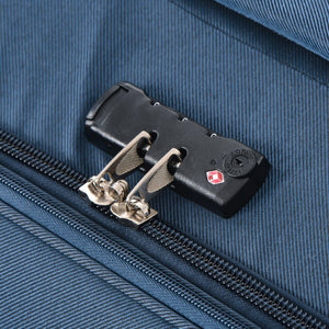 English Elm Softside Expandable Spinner Luggage 3 Piece Set with Tsa Lock and 360 Wheels Dark Blue PP283608AAM