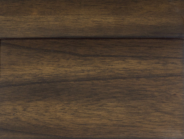 English Elm Transitional Wooden Bench 46" Rustic Brown Finish with Button-Tufted Brown Faux Leather Seat, Stylish Dining B01176990