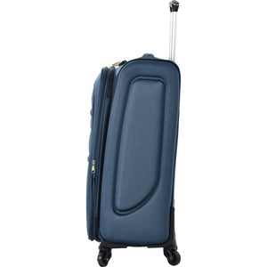 English Elm Softside Expandable Spinner Luggage 3 Piece Set with Tsa Lock and 360 Wheels Dark Blue PP283608AAM