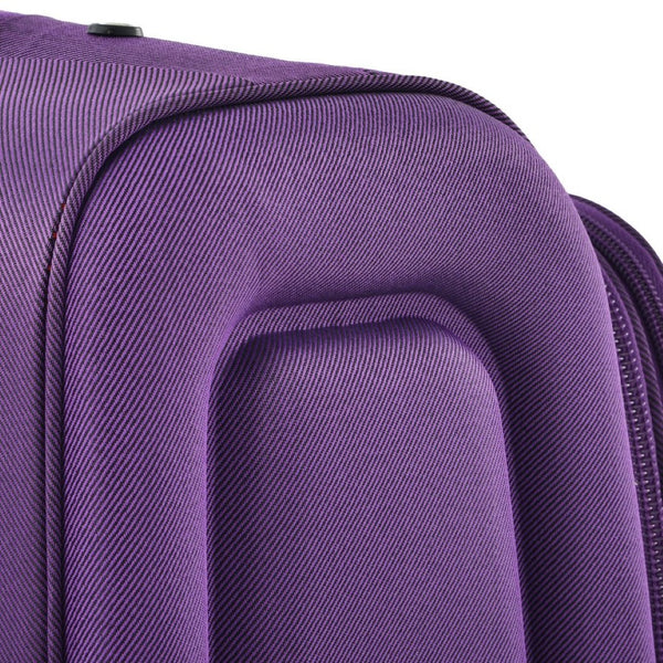 English Elm Softside Expandable Spinner Luggage 3 Piece Set with Tsa Lock and 360 Wheels Purple PP283608AAI