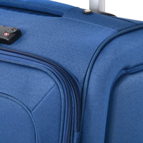 English Elm Softside Expandable Spinner Luggage 3 Piece Set with Tsa Lock and 360 Wheels Blue PP283608AAC