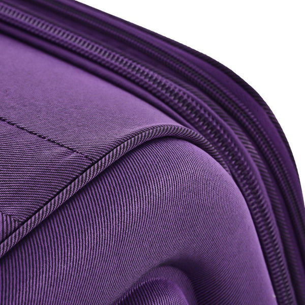English Elm Softside Expandable Spinner Luggage 3 Piece Set with Tsa Lock and 360 Wheels Purple PP283608AAI