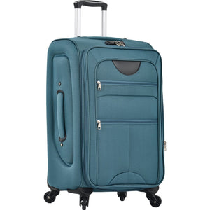 English Elm Softside Expandable Spinner Luggage 3 Piece Set with Tsa Lock and 360 Wheels Green PP283608AAF