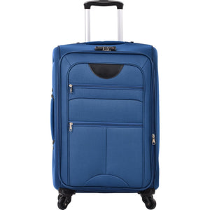 English Elm Softside Expandable Spinner Luggage 3 Piece Set with Tsa Lock and 360 Wheels Blue PP283608AAC