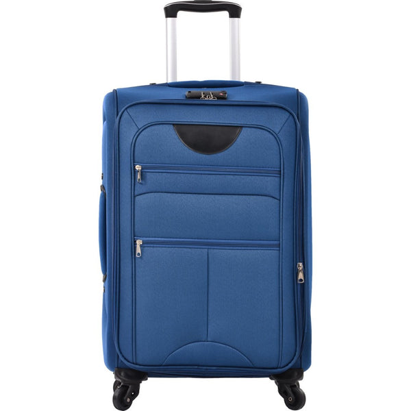 English Elm Softside Expandable Spinner Luggage 3 Piece Set with Tsa Lock and 360 Wheels Blue PP283608AAC