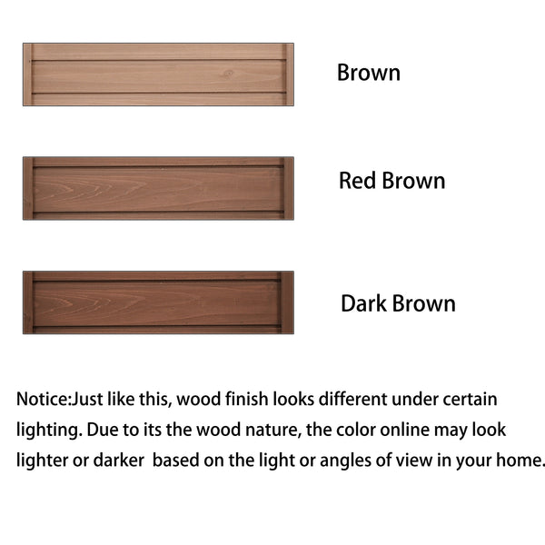 English Elm TOPMAX 66" Wooden Potting Bench with 36" Counter Height, 2 Drawers, Cabinet & Spacious Workstation Brown WF300211AAD