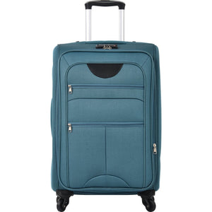 English Elm Softside Expandable Spinner Luggage 3 Piece Set with Tsa Lock and 360 Wheels Green PP283608AAF