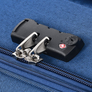 English Elm Softside Expandable Spinner Luggage 3 Piece Set with Tsa Lock and 360 Wheels Blue PP283608AAC