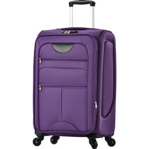 English Elm Softside Expandable Spinner Luggage 3 Piece Set with Tsa Lock and 360 Wheels Purple PP283608AAI