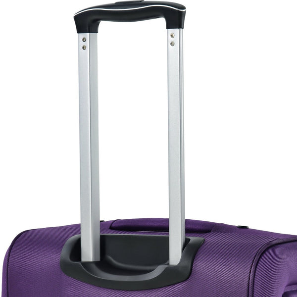 English Elm Softside Expandable Spinner Luggage 3 Piece Set with Tsa Lock and 360 Wheels Purple PP283608AAI
