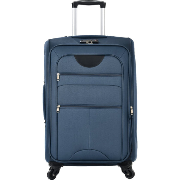 English Elm Softside Expandable Spinner Luggage 3 Piece Set with Tsa Lock and 360 Wheels Dark Blue PP283608AAM