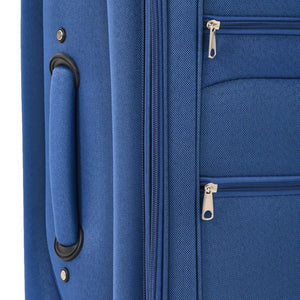 English Elm Softside Expandable Spinner Luggage 3 Piece Set with Tsa Lock and 360 Wheels Blue PP283608AAC