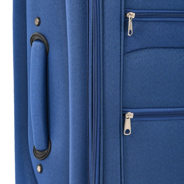 English Elm Softside Expandable Spinner Luggage 3 Piece Set with Tsa Lock and 360 Wheels Blue PP283608AAC