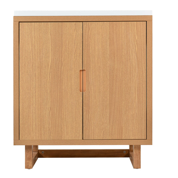 English Elm 30" Bathroom Vanity with Sink, Solid Wood Frame, Large Undersink Storage, Minimalist Elegant Design Burly Wood WF319594AAA