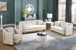 English Elm Round Ottoman Set with Storage - 2-in-1 Convertible Coffee Table & Footstool, Velvet Upholstery, Compact Accent Piece for Living Room, Bedroom, Office Beige W142065117