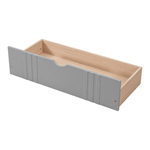 English Elm Full Size Pine Wood Daybed with Storage Drawers for Guest or Living Room WF295132AAE