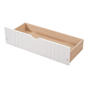 English Elm Full Size Pine Wood Daybed with Storage Drawers for Guest or Living Room WF295132AAK