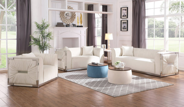 English Elm Round Ottoman Set with Storage - 2-in-1 Convertible Coffee Table & Footstool, Velvet Upholstery, Compact Accent Piece for Living Room, Bedroom, Office Beige W142065117