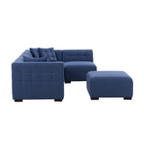 English Elm Sectional Sofa With Ottoman Diy Combination Sofa Blue