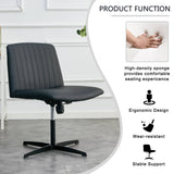 English Elm Black High Grade Pu Material. Home Computer Chair Office Chair Adjustable 360 ° Swivel Cushion Chair With Black Foot Swivel Chair Makeup Chair Study Desk Chair. No Wheelsw115167391