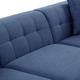 English Elm Sectional Sofa With Ottoman Diy Combination Sofa Blue